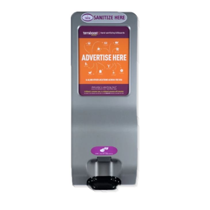 Wall Mounted Digital Signage With Automatic Hand Sanitizer Dispenser